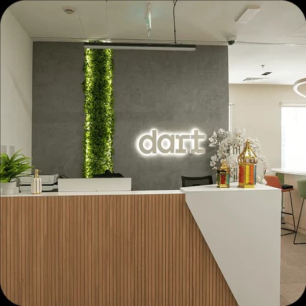 Workspace with desks